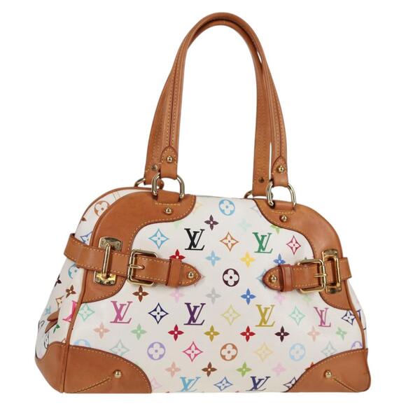 LOUIS VUITTON Monogram Multicolor Claudia Hand Bag White M40193 - Picture 1 of 16